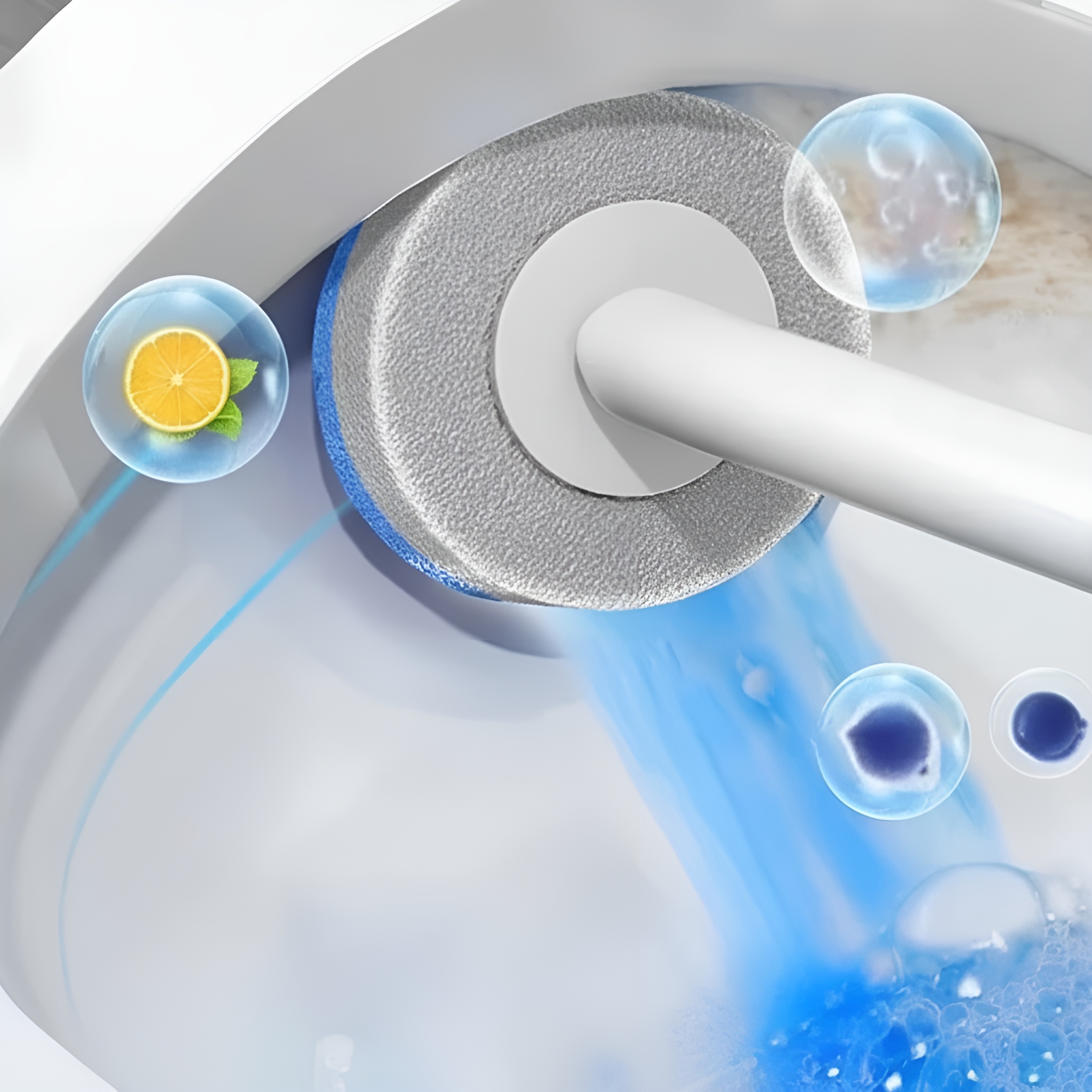 Disposable Toilet Brush Set With Built In Cleaner And 24 Refills For Home