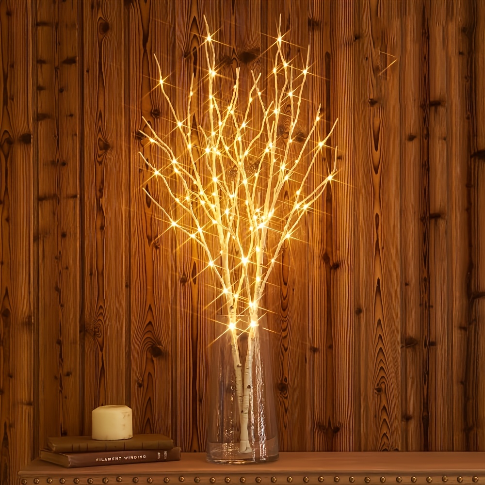 Battery Powered LED Branch Lights for Indoor and Outdoor Holiday Decoration