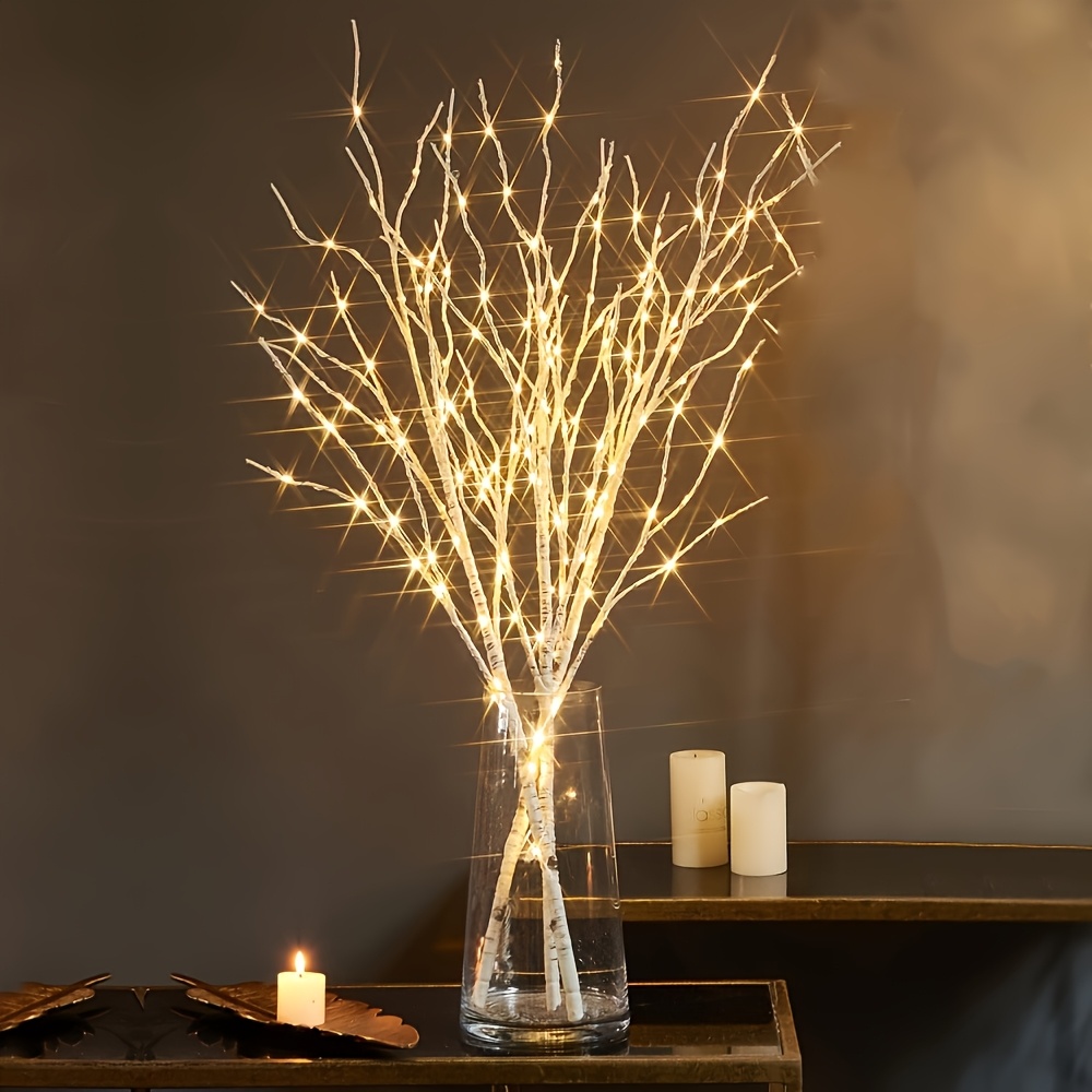 Battery Powered LED Branch Lights for Indoor and Outdoor Holiday Decoration