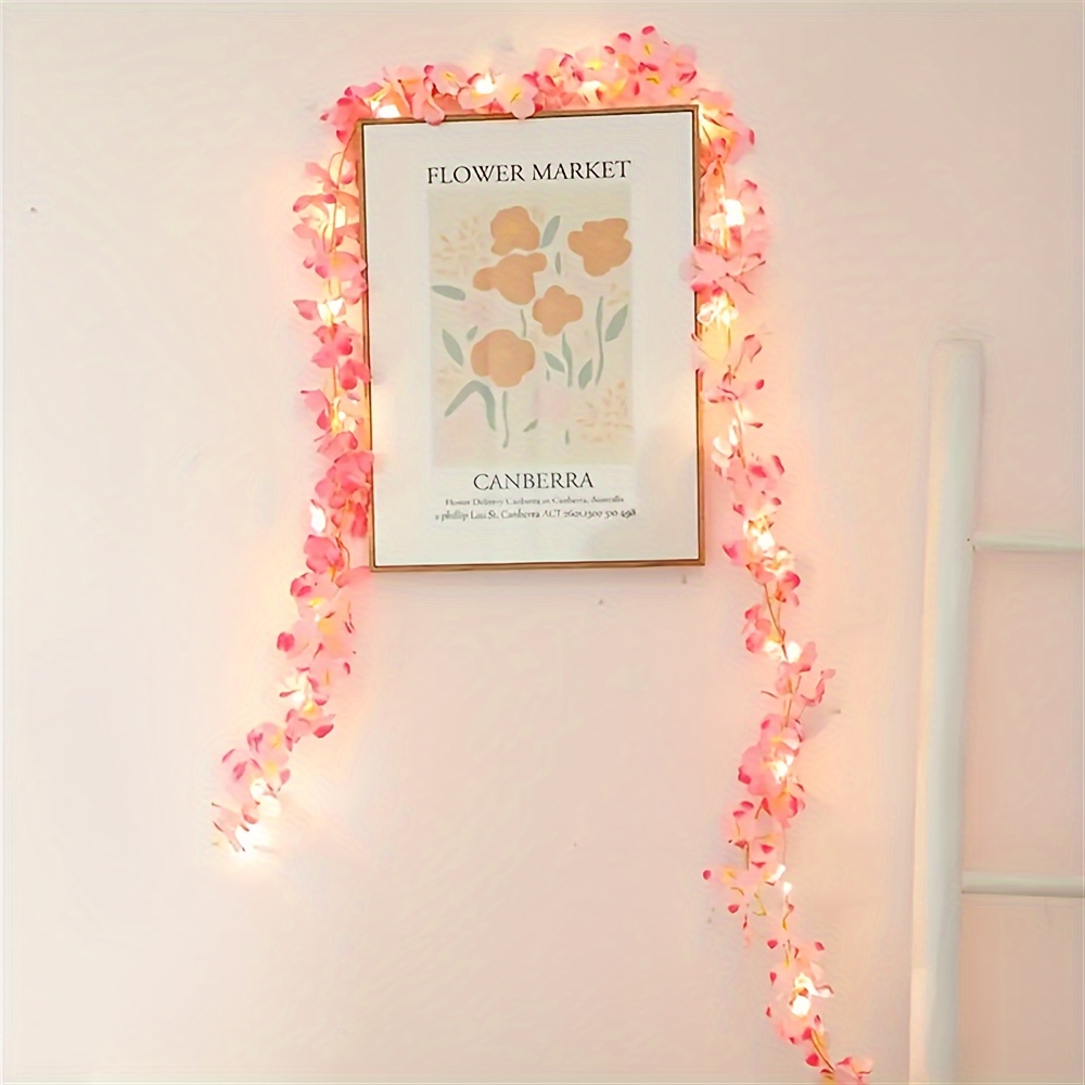 Battery Powered Cherry Blossom LED String Lights for Party and Holiday Decor