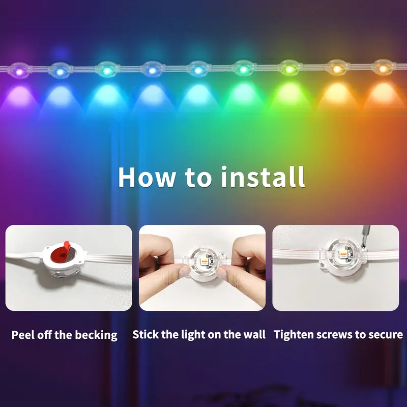 Christmas RGB LED Strip Lights With App And Remote Control