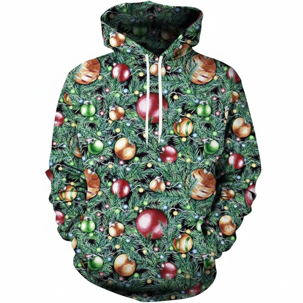 Christmas All Over Print 3D Graphic Long Sleeve Hoodie