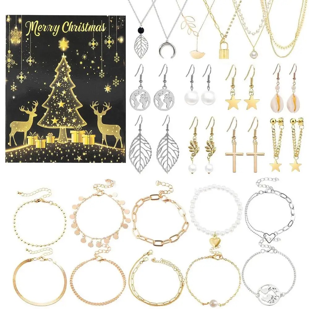 Holiday Jewelry Countdown Gift Advent Calendar Set
