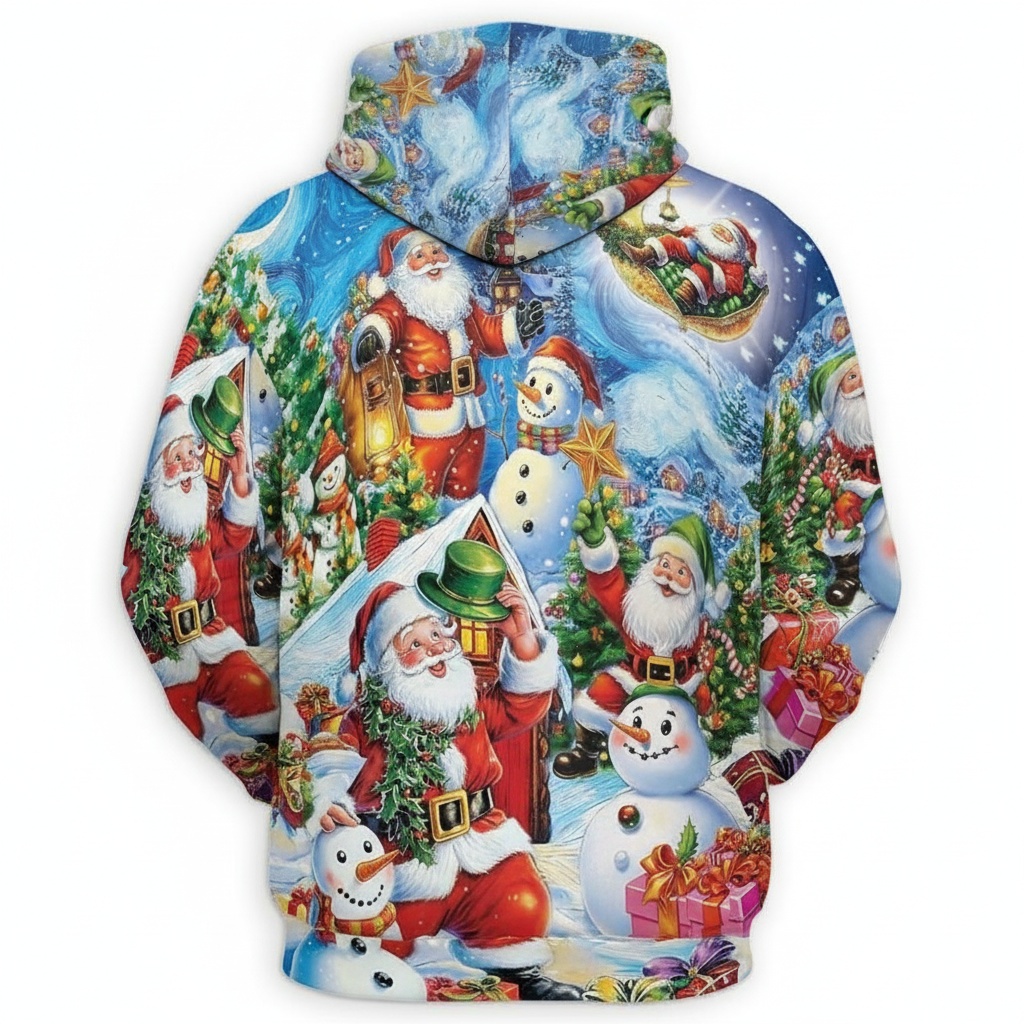 Christmas Santa Claus All Over Print Hoodie
