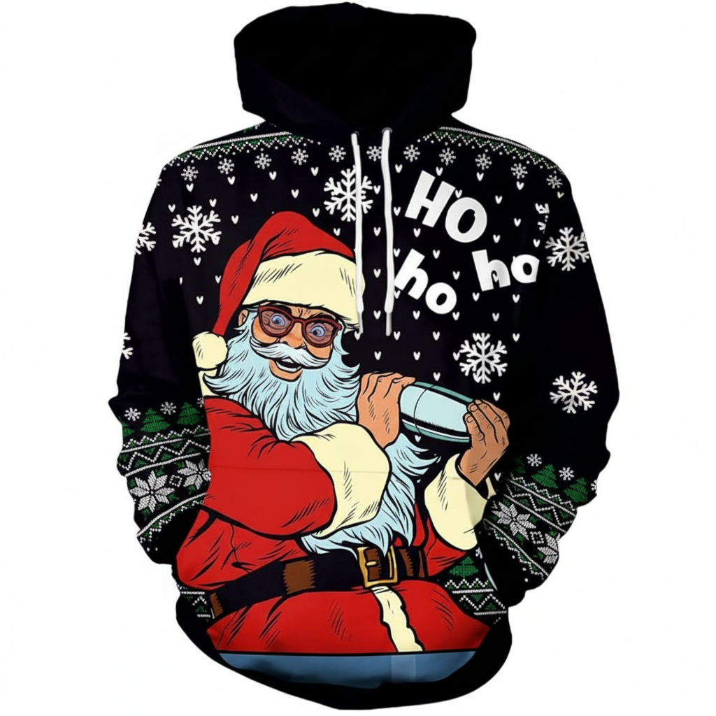 Christmas All Over Print 3D Graphic Long Sleeve Hoodie