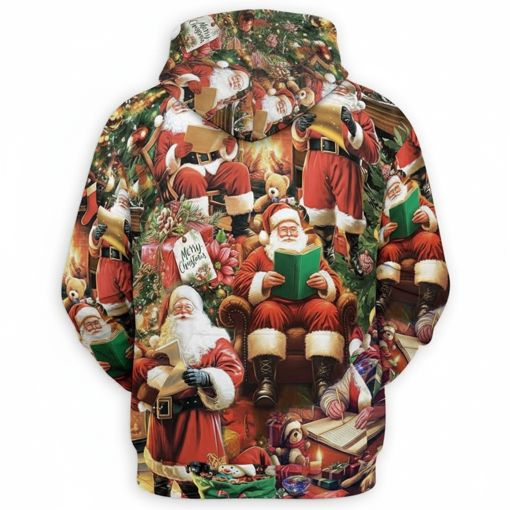 Christmas Santa Claus All Over Print Hoodie