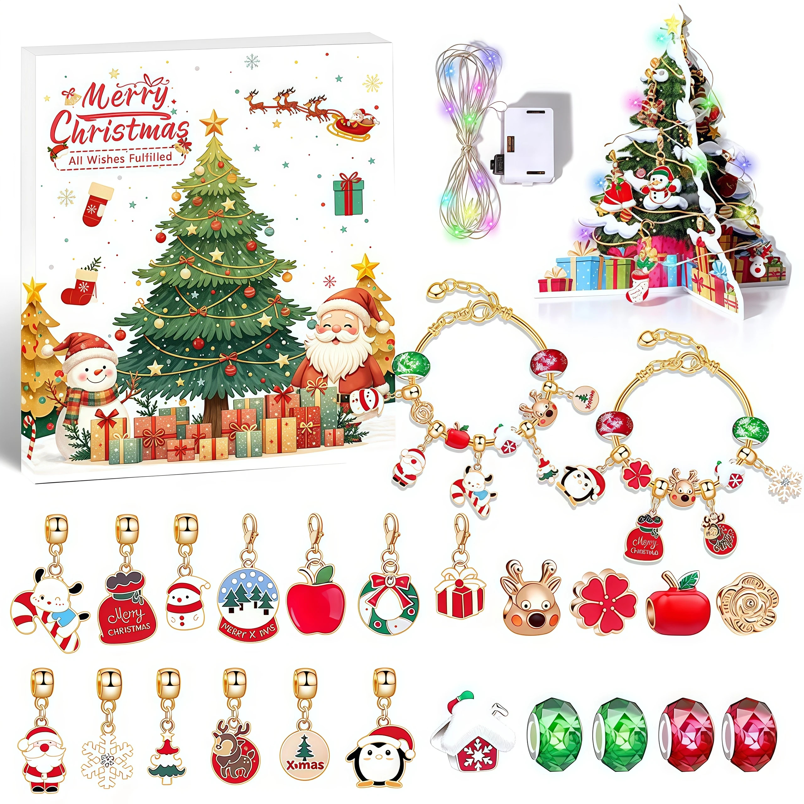 Christmas Charm Bracelet Advent Calendar Set