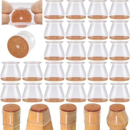 Silicone Chair Caps With Silicone Pades
