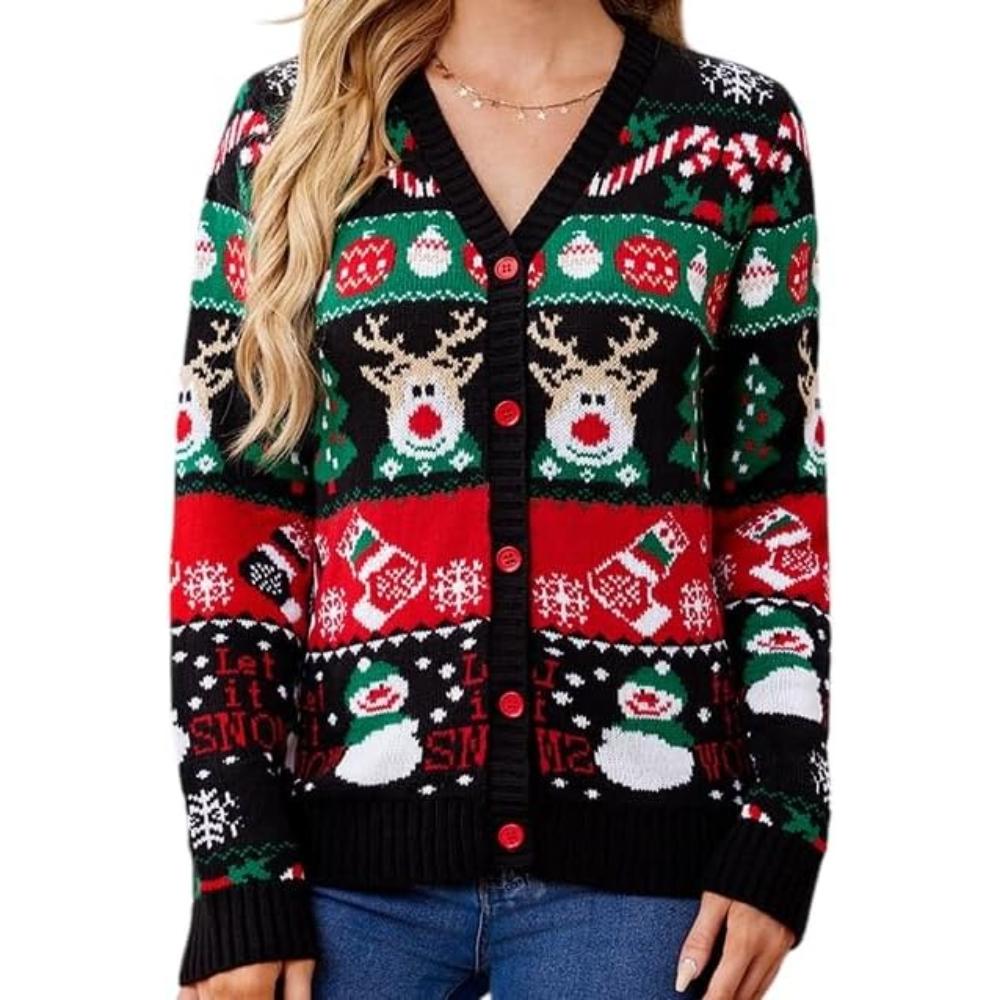 Joyful Knitted Sweater For Holiday Celebrations-Cozy Knit Sets