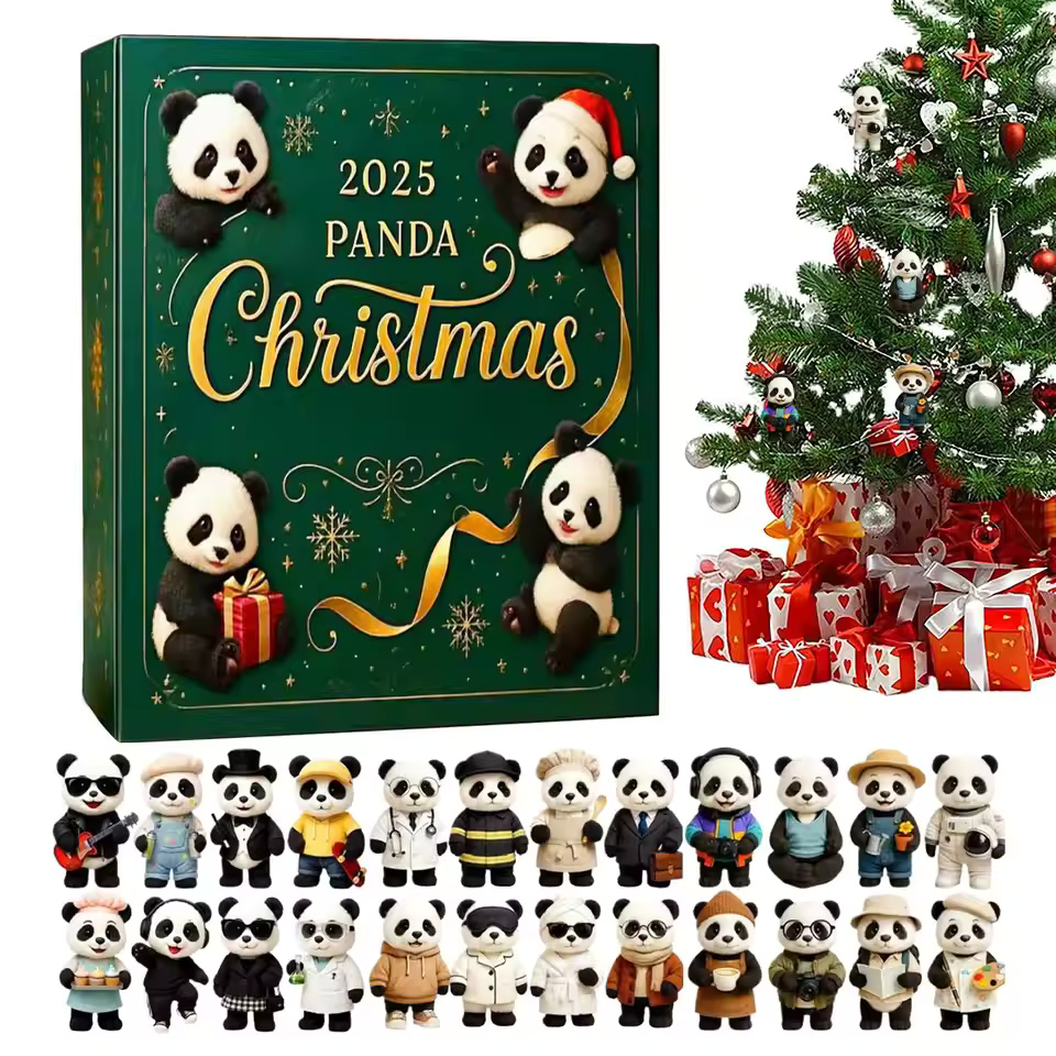 Xmas Advent Calendar 2025 Panda Toys Christmas Countdown Calendar