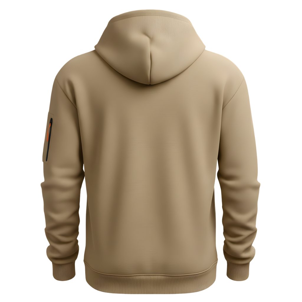 Casual Zip Up Hoodie With Kangaroo Pocket