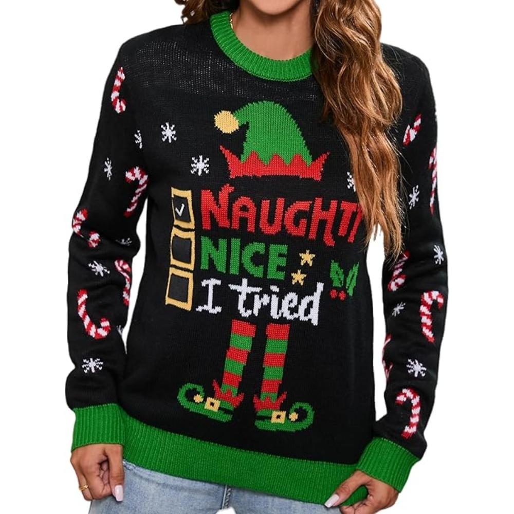 Joyful Knitted Sweater For Holiday Celebrations-Cozy Knit Sets