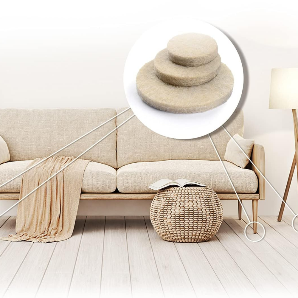 Furniture Base Floor Pads For Noise Reduction And Surface Care