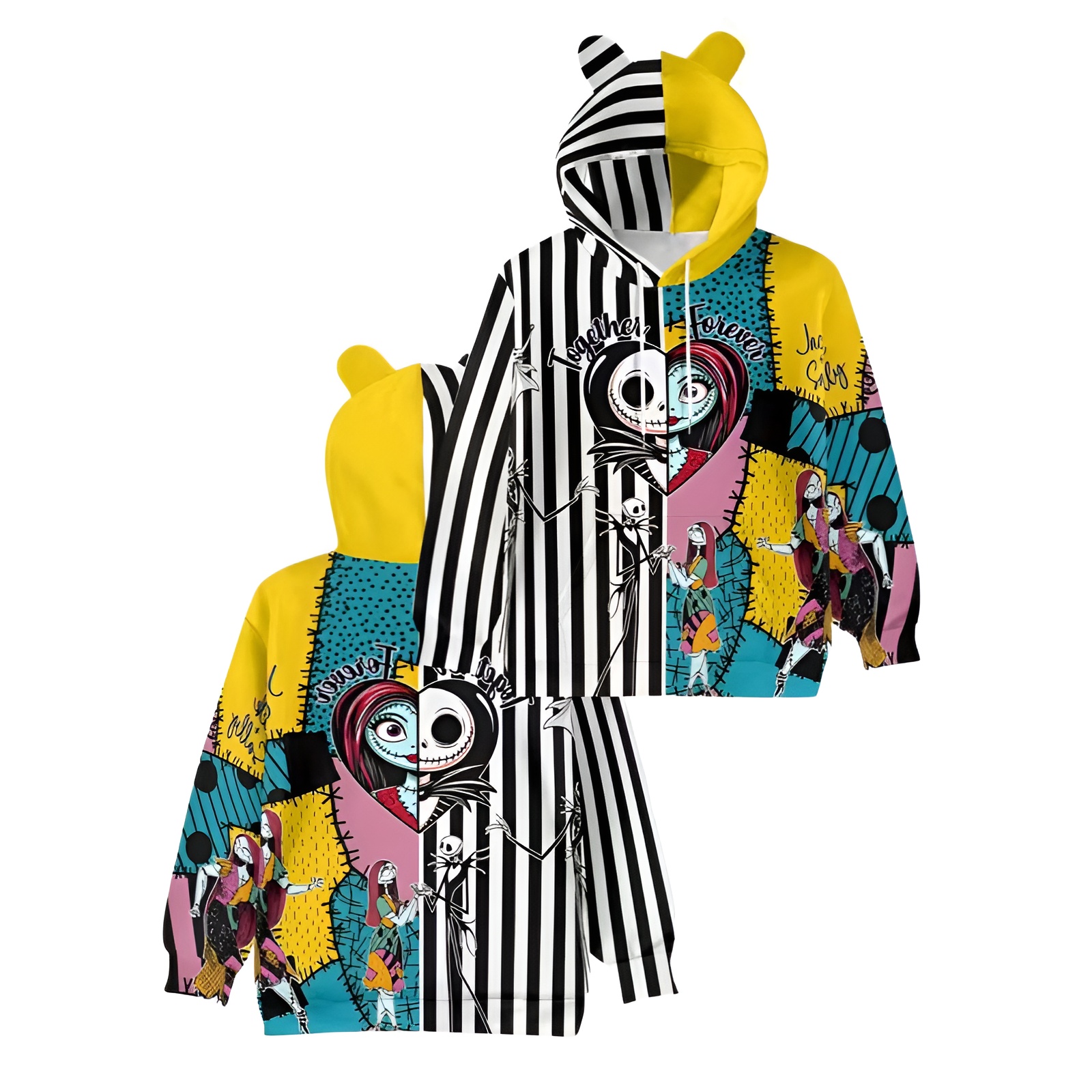Christmas Hoodie With Pocket For Women With Cat Ear Detail