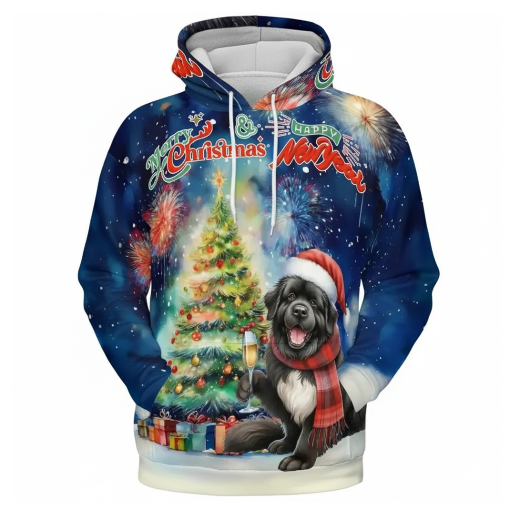 Christmas Santa Dog Holiday Hoodie