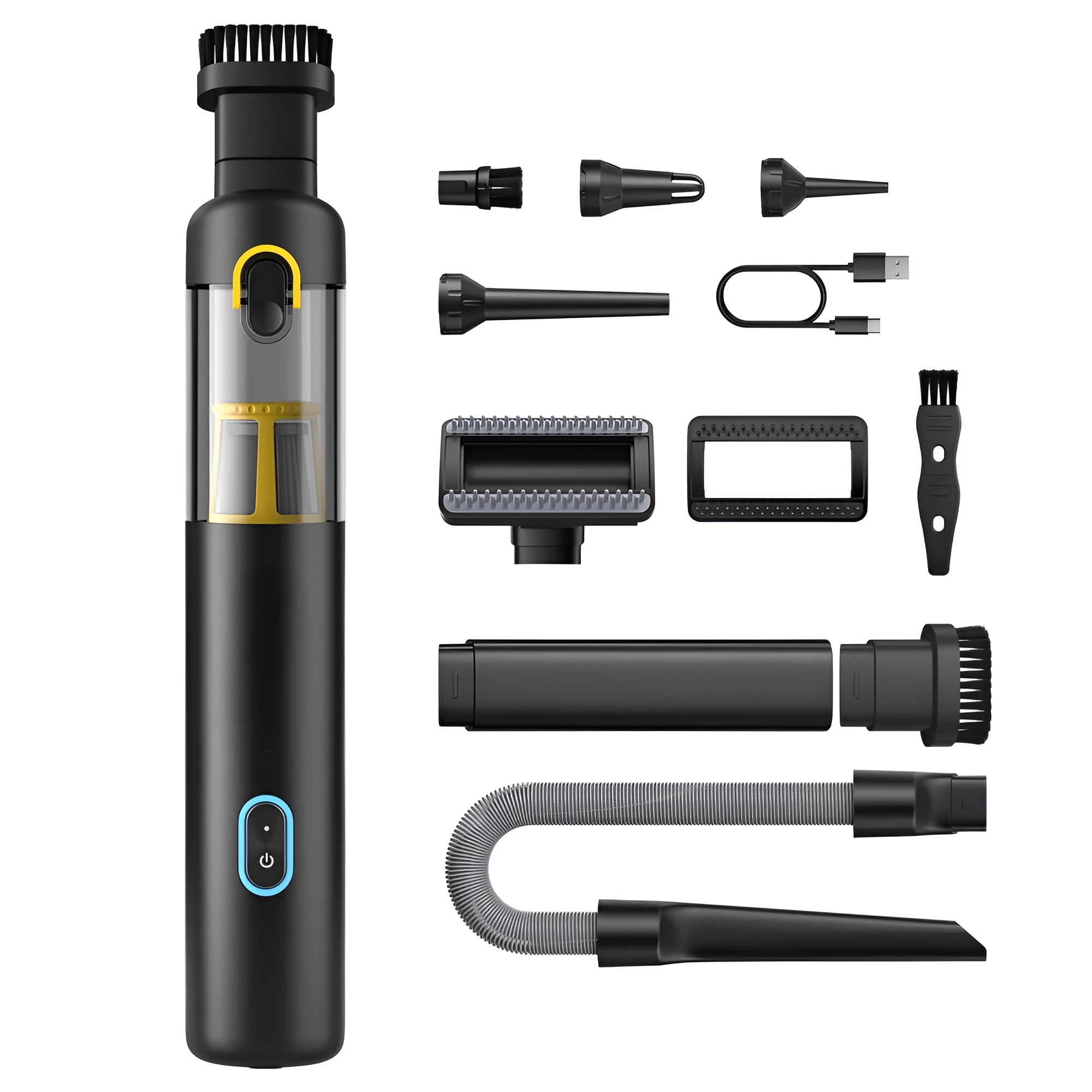 Mini Cordless Car Vacuum With Strong Suction And Multiple Nozzles For Cars