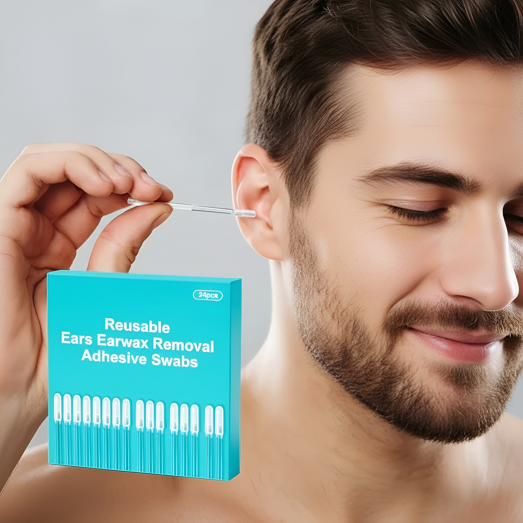 Reusable Adhesive Earwax Removal Swabs Kit