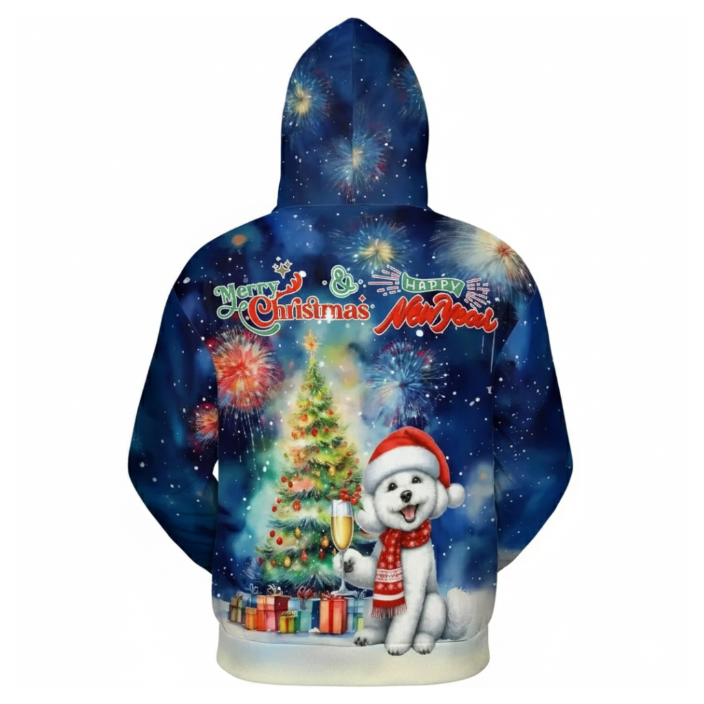 Christmas Santa Dog Holiday Hoodie