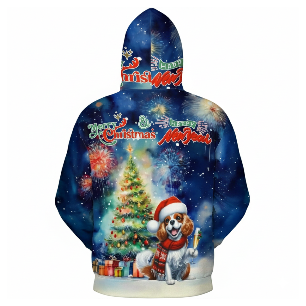 Christmas Santa Dog Holiday Hoodie