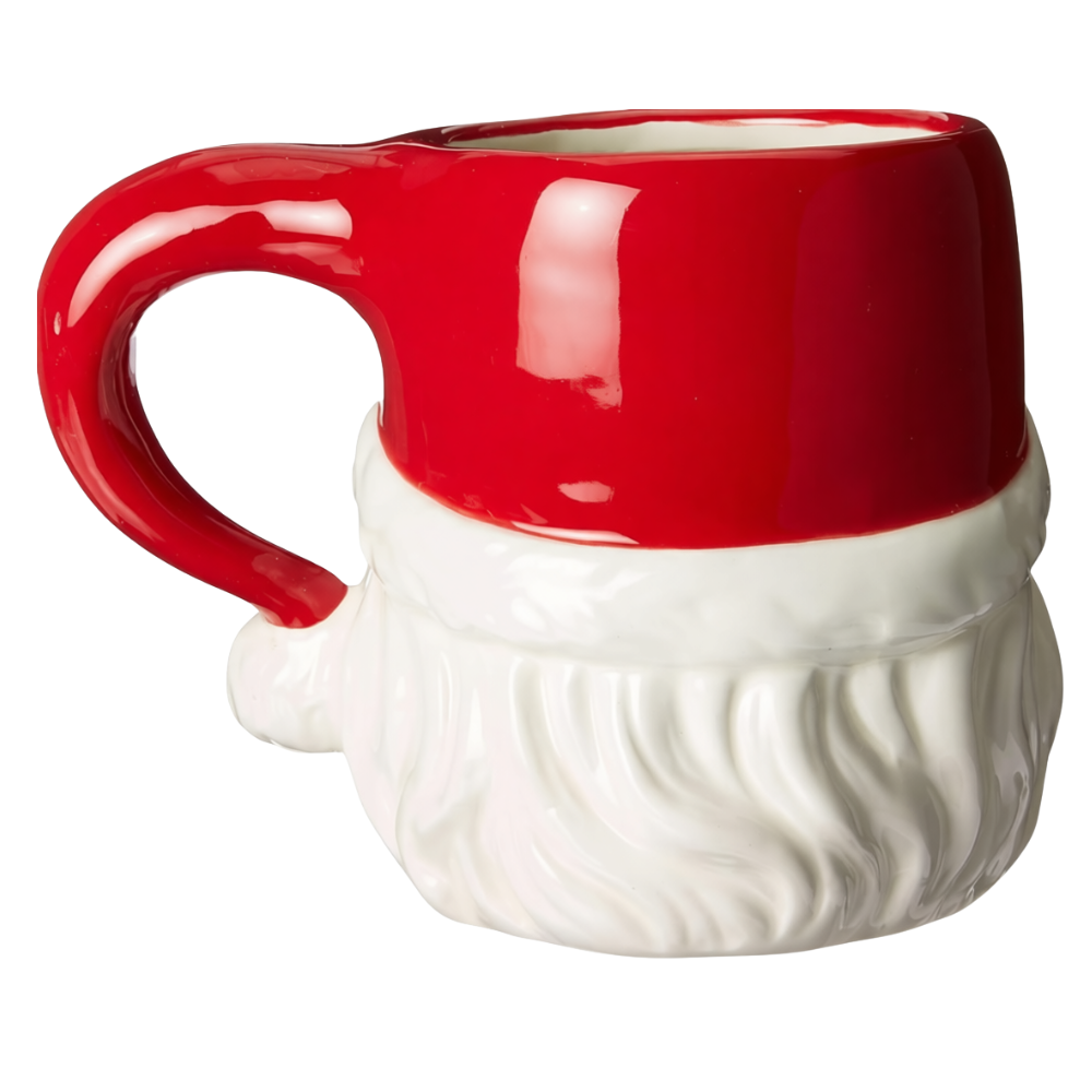 Set of 4 Classic Santa Head Beverage Mugs