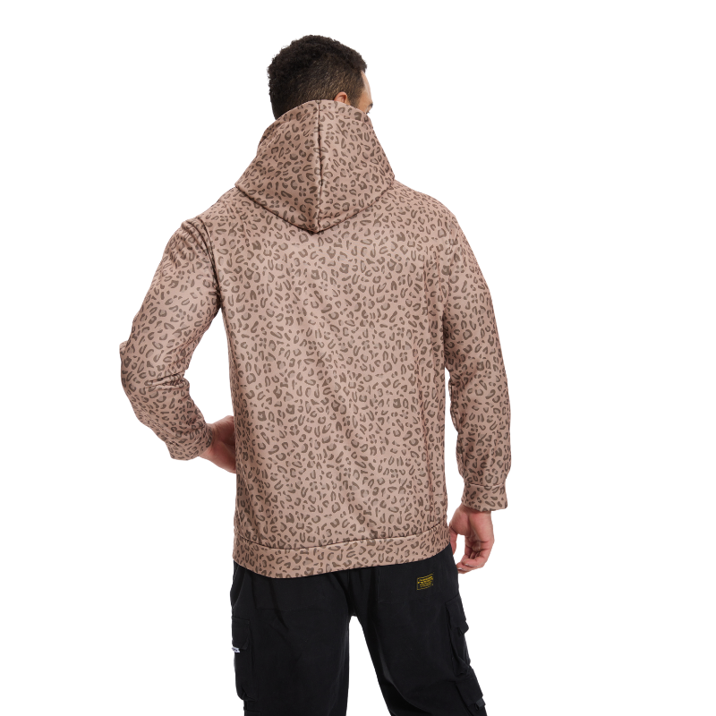 Fierce Leopard Print Hoodie-Amzemart