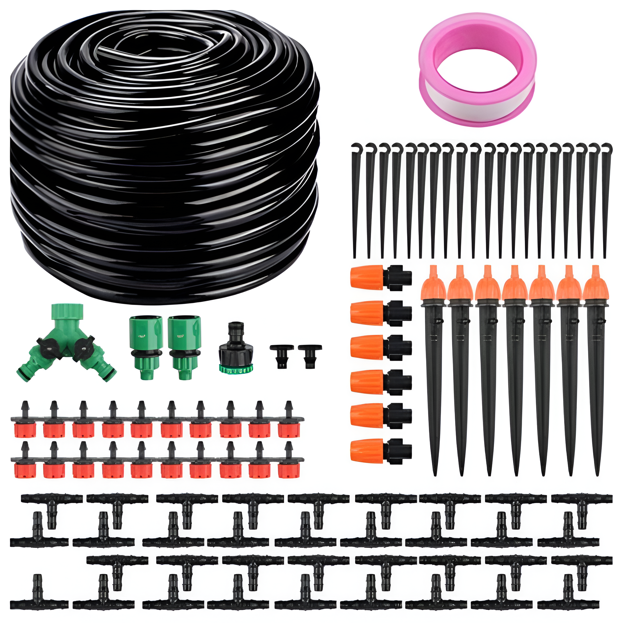 130FT Greenhouse Micro Drip Irrigation Kit Automatic Irrigation System