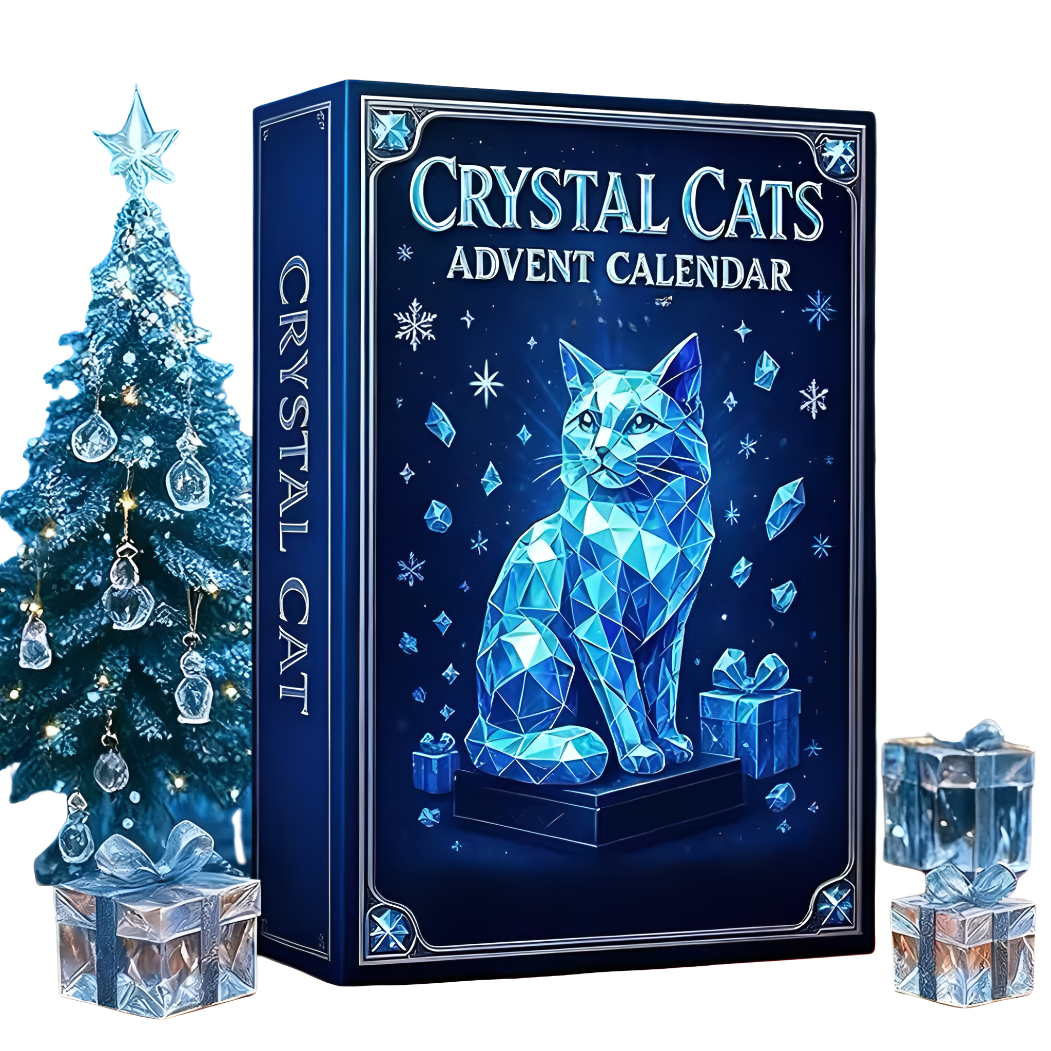 Crystal Cat Advent Calendar With Acrylic Figurine Set