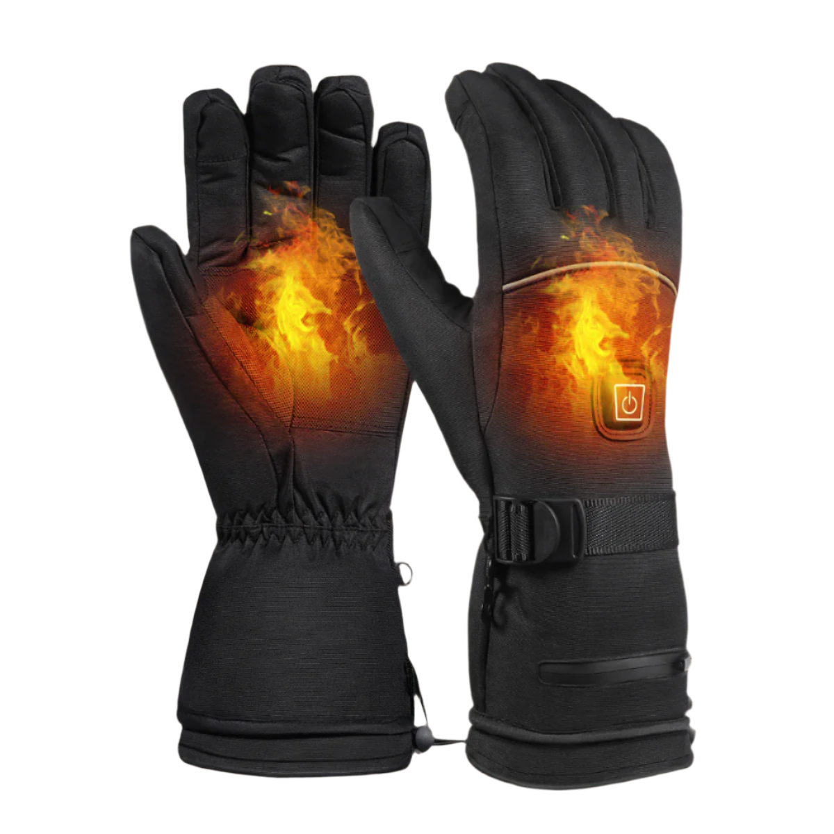 Electric Battery Heated Gloves - Waterproof, Thermal Heat, Touch Screen Finger Tips-Amzemart