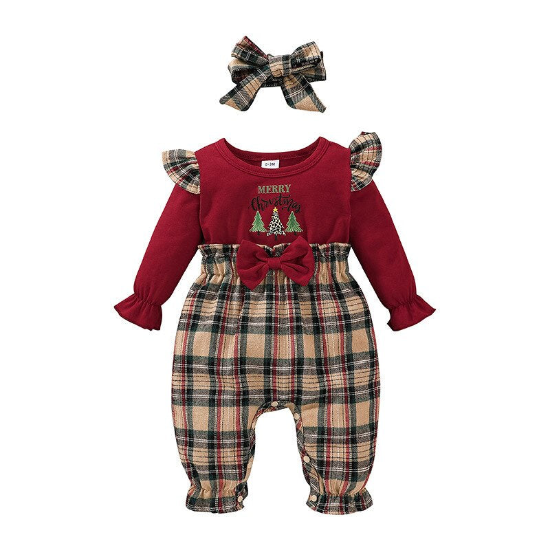Baby Girl Christmas Long Sleeve Romper-Children Cloth Shop