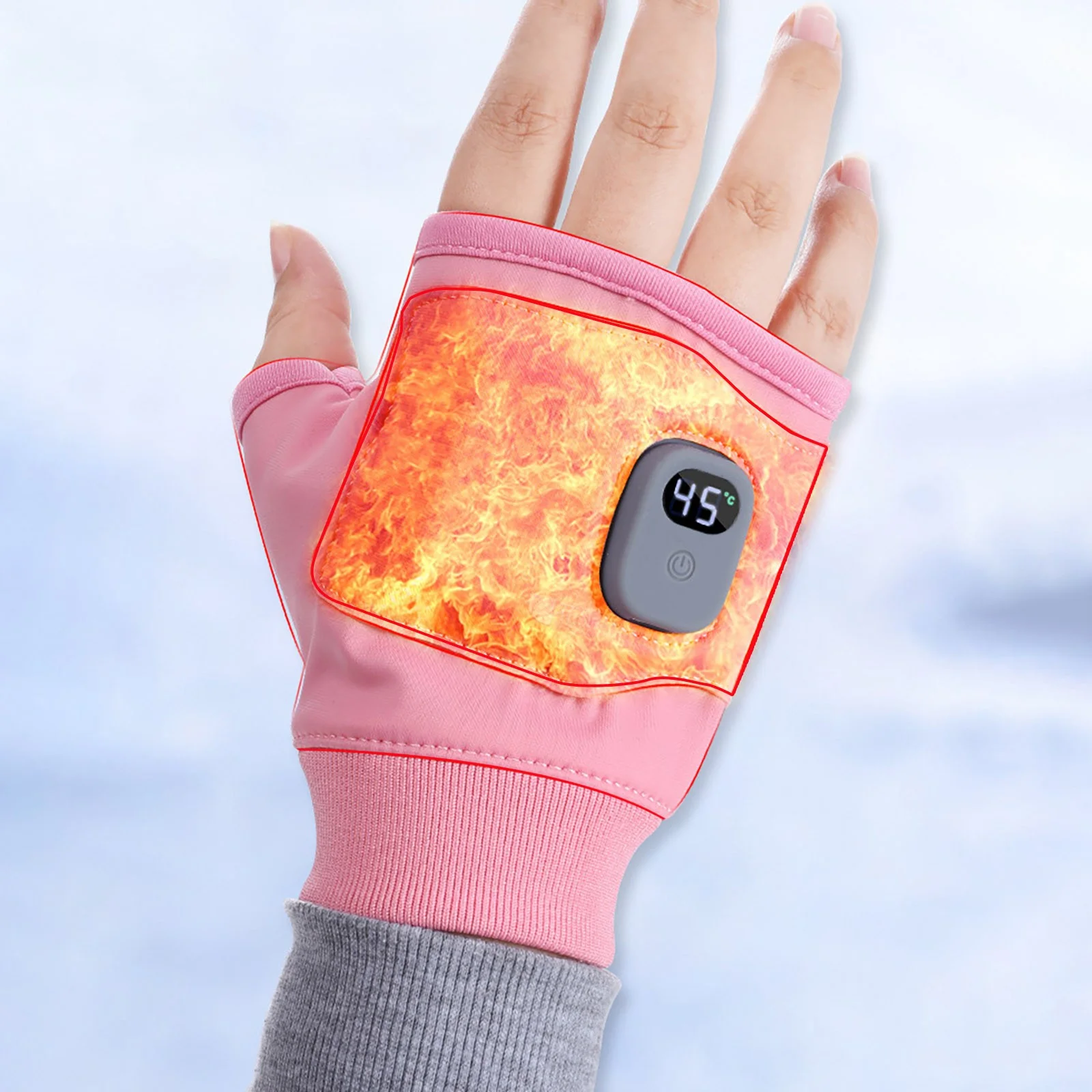 Smart Heated Winter Gloves With Adjustable Heat And LED Display