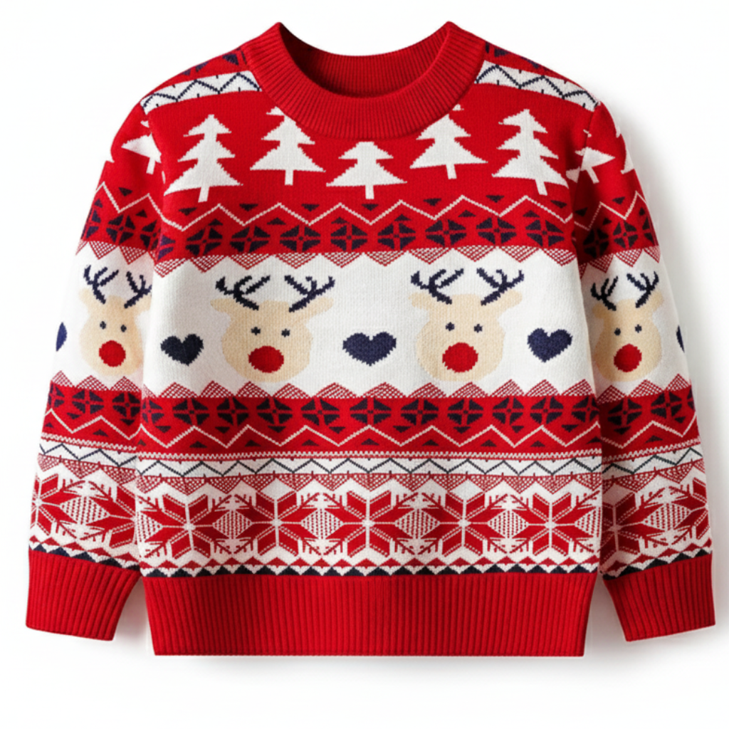 Festive Christmas Knit Sweater For Kids Collection