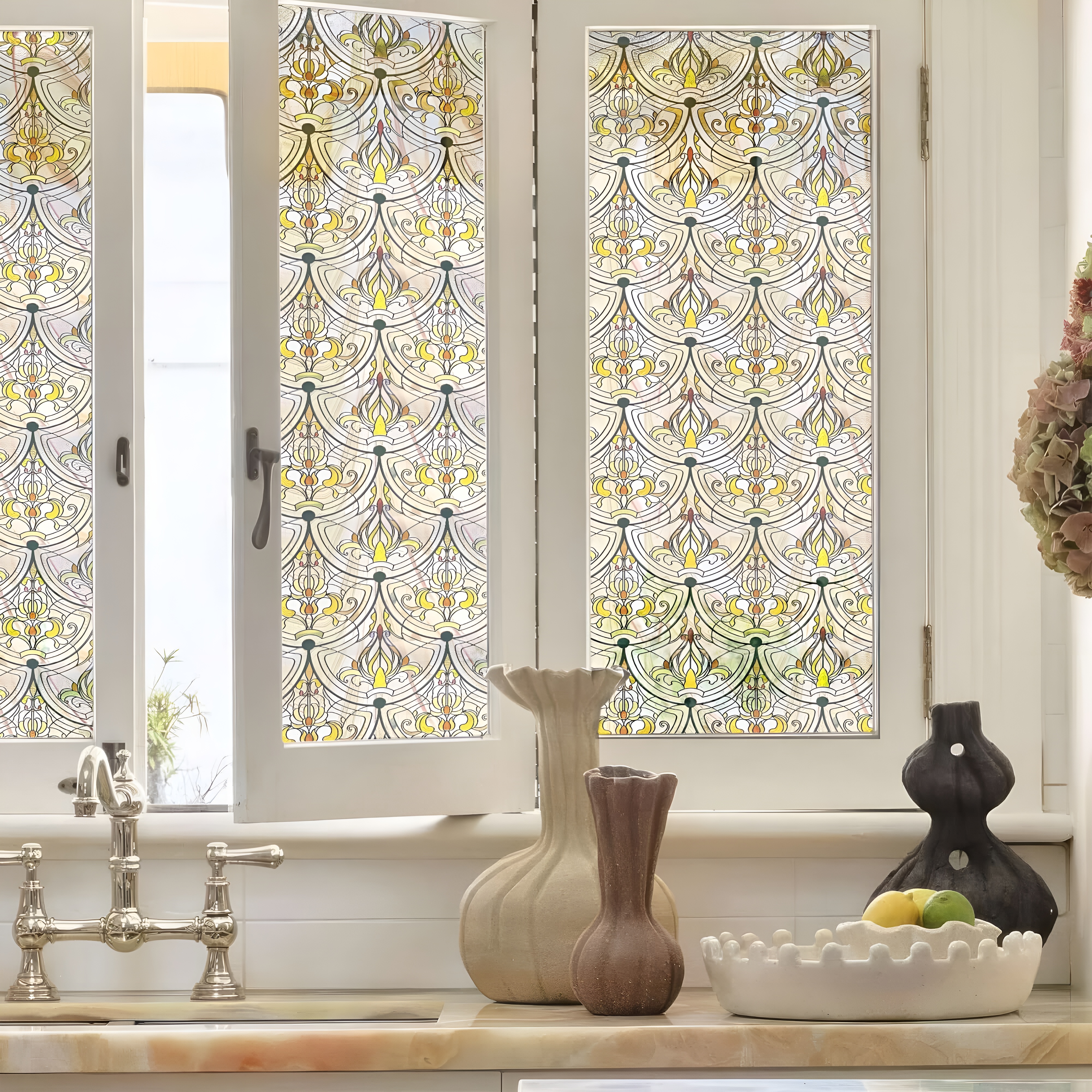Decorative Stained Glass Window Film Panel