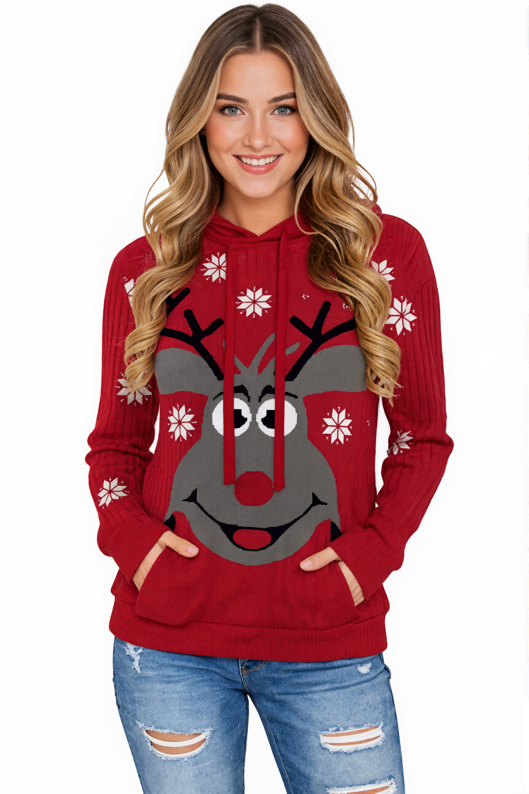 Casual Long Sleeve Pullover Hooded Sweater With Pocket