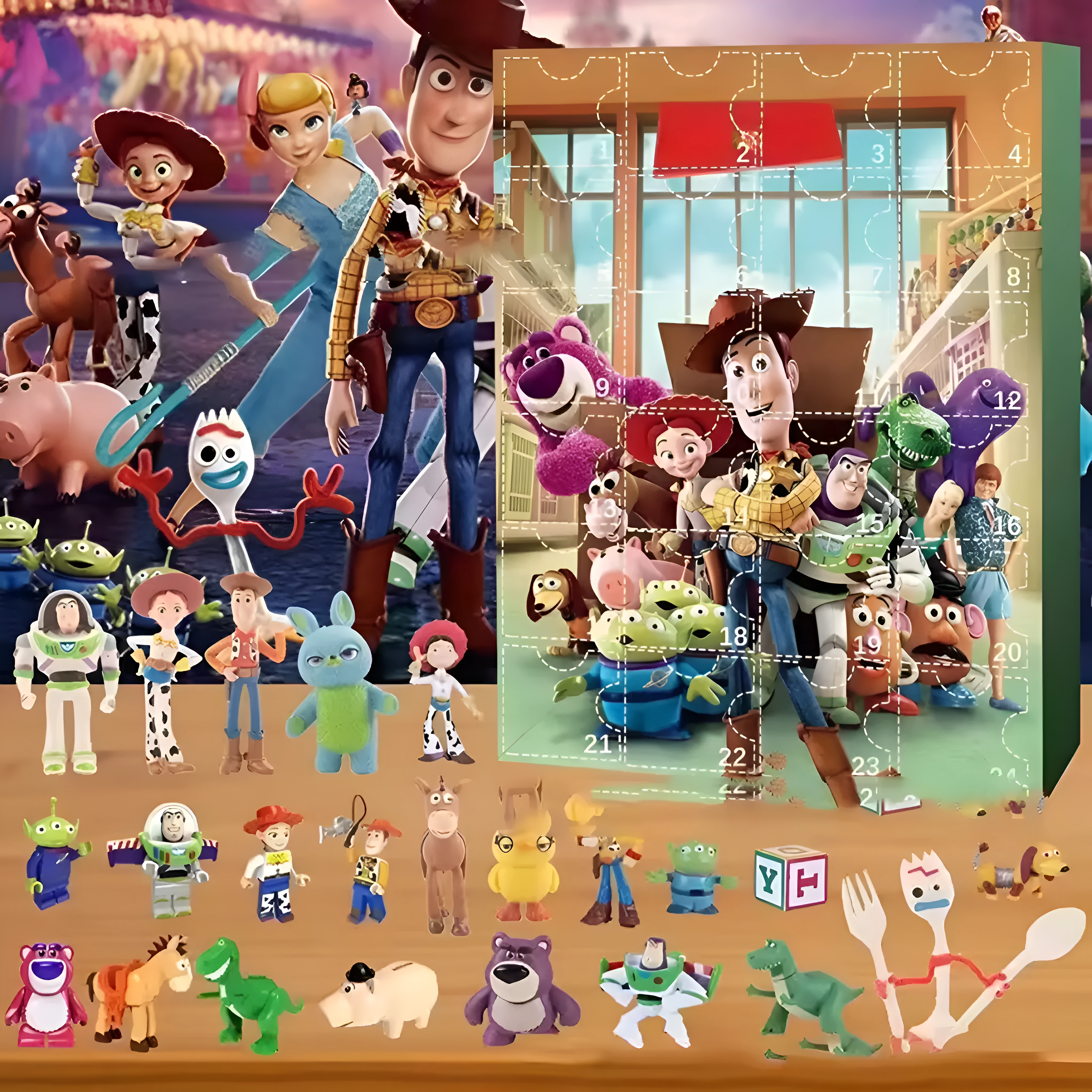 Cartoon Character Advent Calendar With Daily Surprise Figures