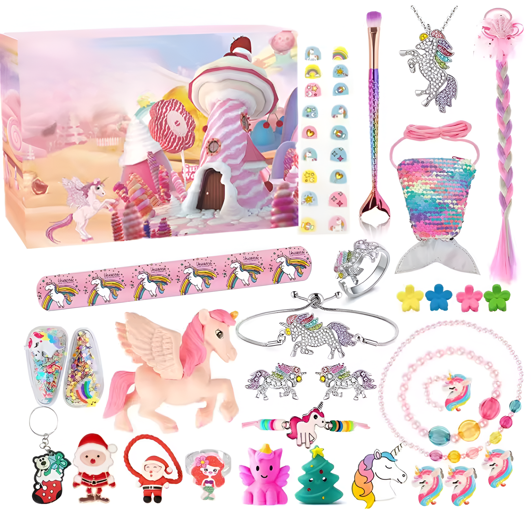 24 Pcs set Advent Calendar Fidget Toys Tree Hanging Pendant