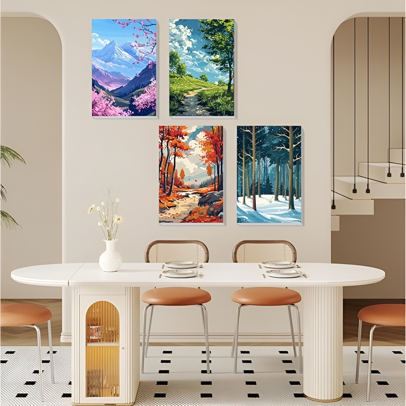 Canvas Paint by Numbers Kit for Adults with Acrylic Paints