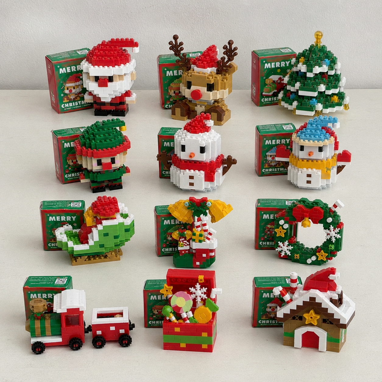 Christmas Mini Building Blocks Set For Kids
