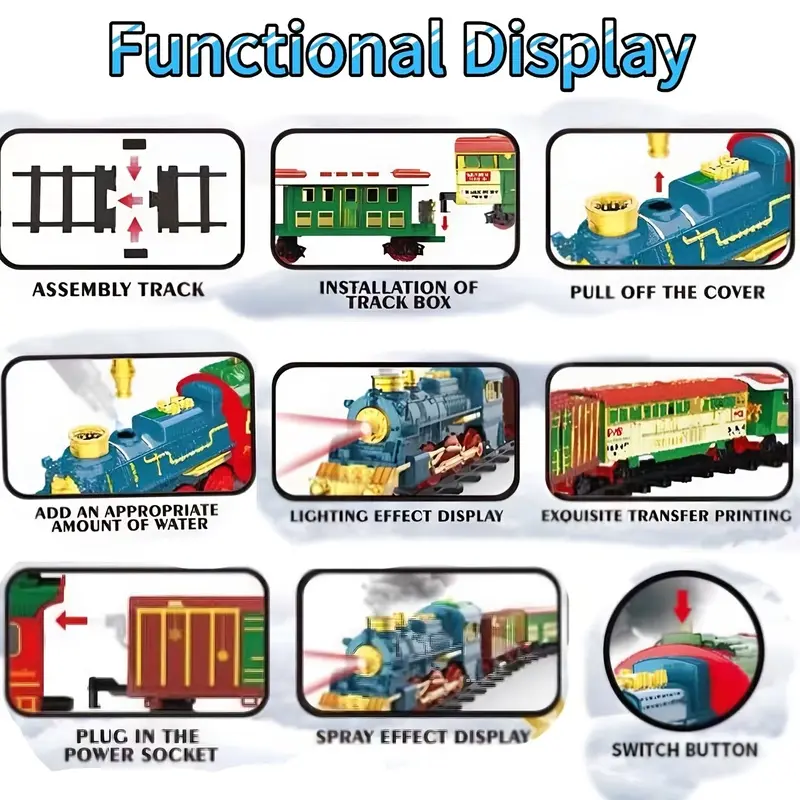 Christmas Electric Track Set With Music And Lights For Kids