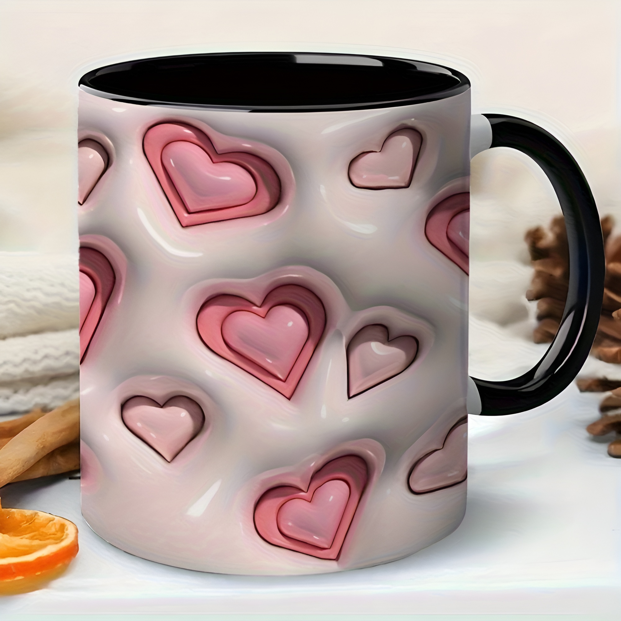 11oz Glossy Pattern Ceramic Coffee Mug