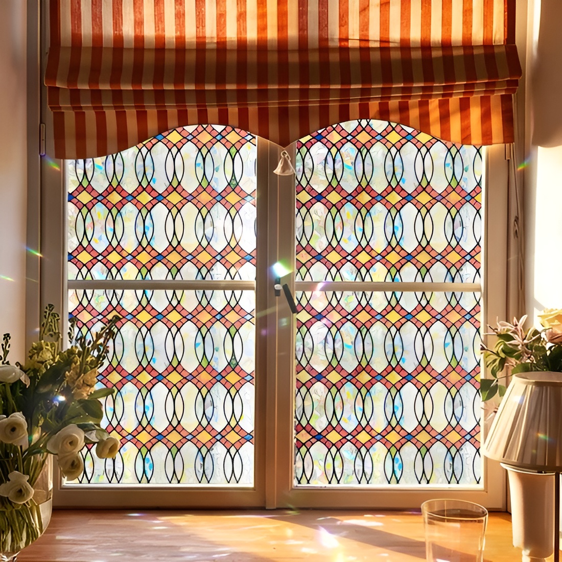 Decorative Stained Glass Window Film Panel
