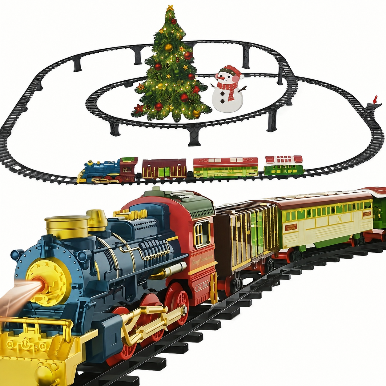 Christmas Electric Track Set With Music And Lights For Kids