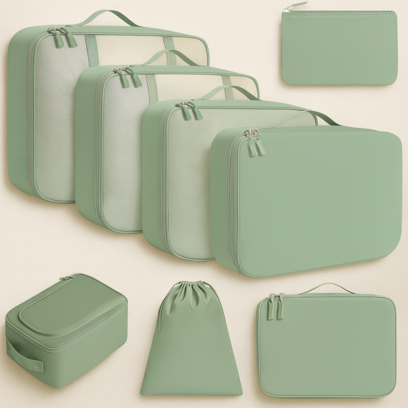 8 Set Packing Cubes Luggage Packing Organizers for Travel Accessories