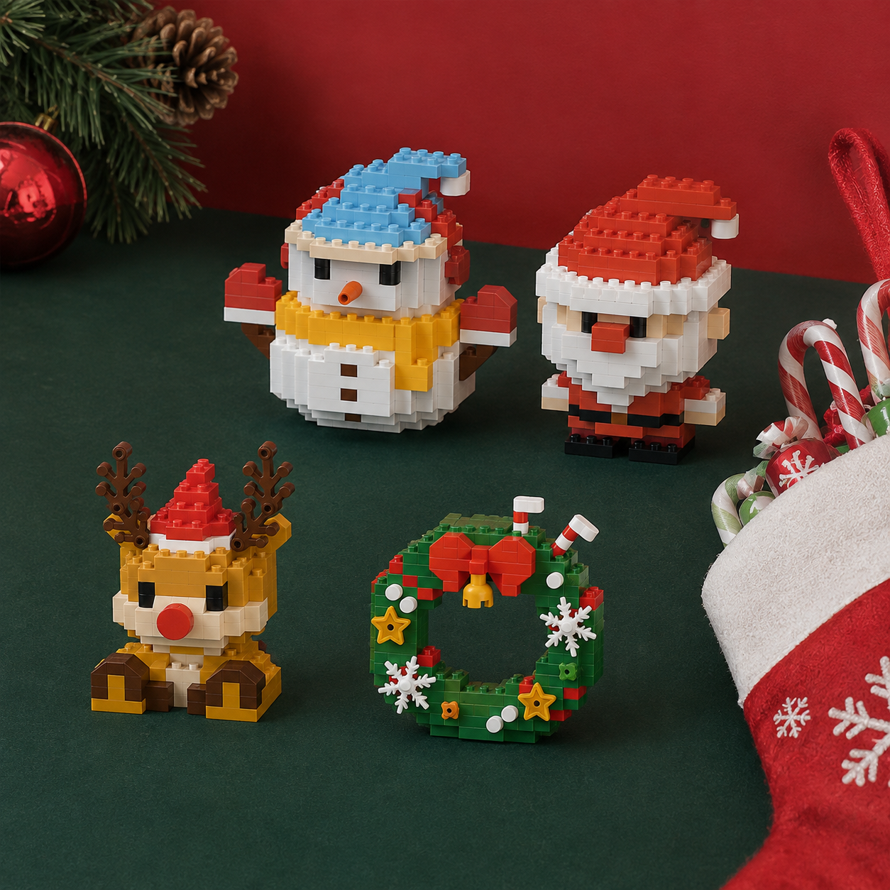 Christmas Mini Building Blocks Set For Kids