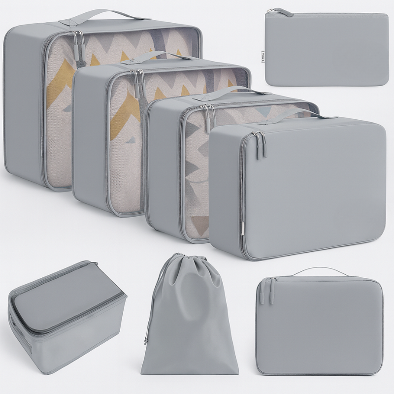 8 Set Packing Cubes Luggage Packing Organizers for Travel Accessories