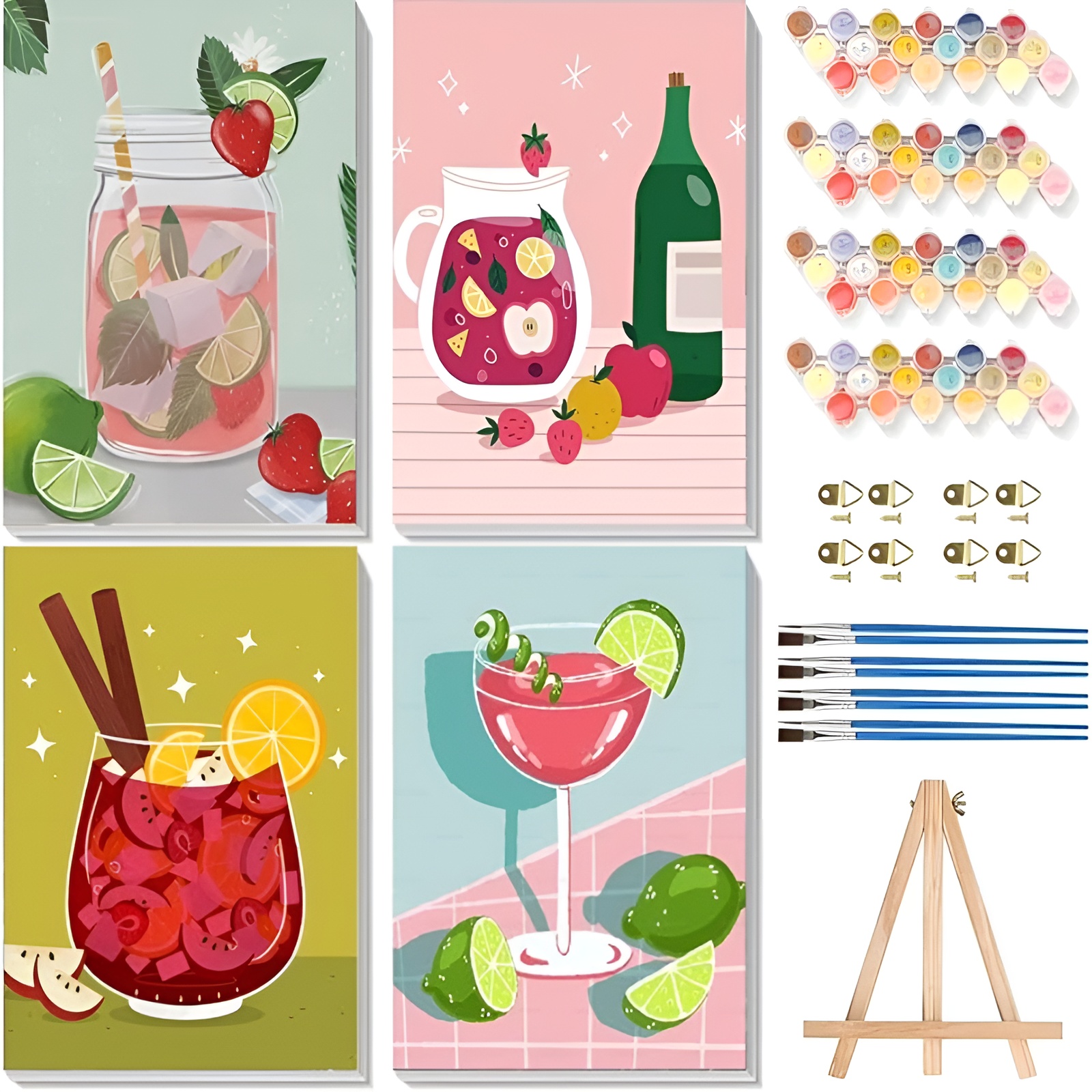 Canvas Paint by Numbers Kit for Adults with Acrylic Paints
