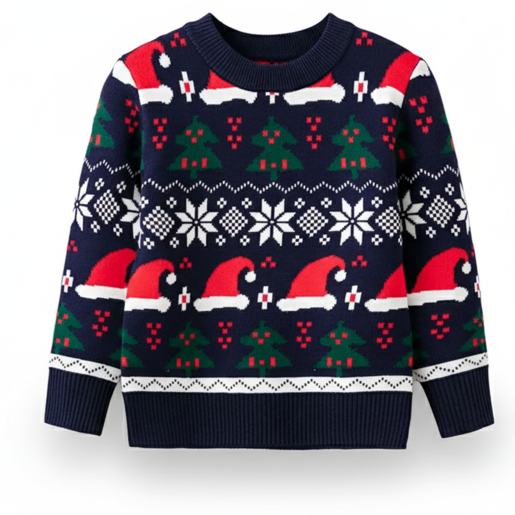 Festive Christmas Knit Sweater For Kids Collection