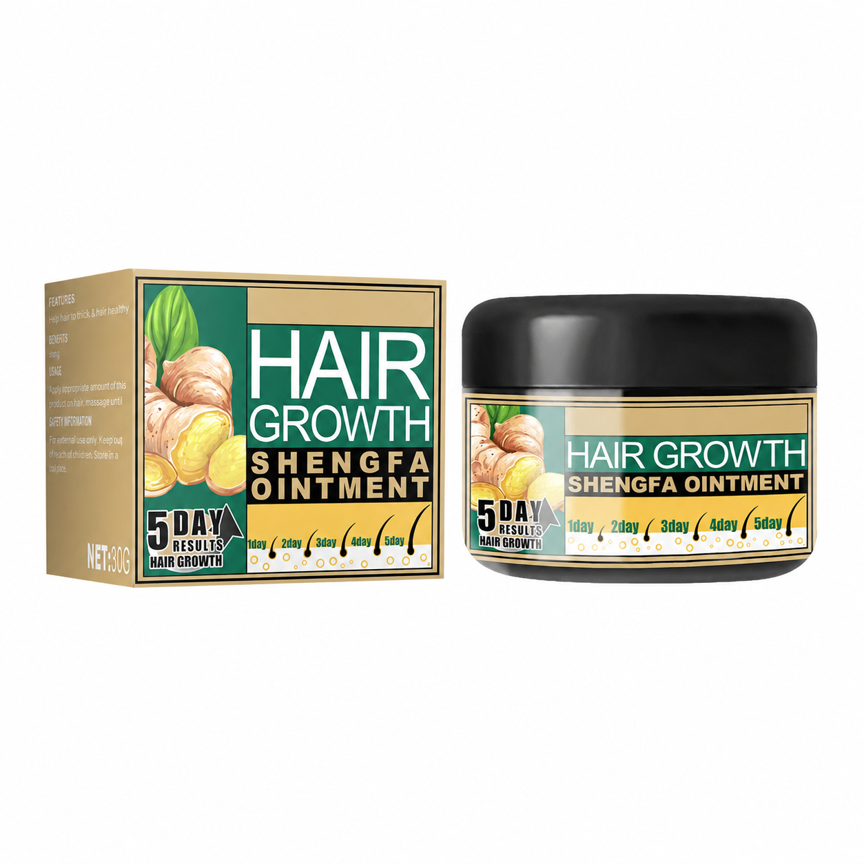 Ginger Hair Growth Cream With Natural Hair Loss Treatment Formula