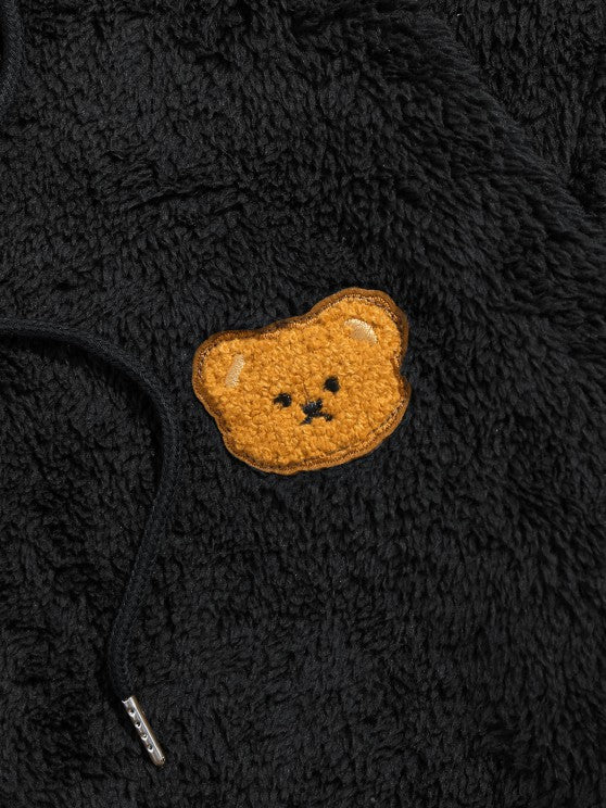 Bear Terry Embroidered Teddy Hoodies - Amzemart