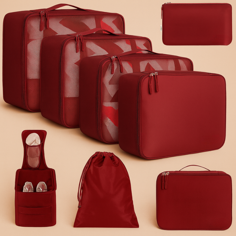 8 Set Packing Cubes Luggage Packing Organizers for Travel Accessories