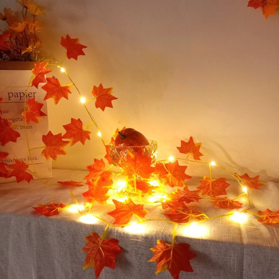 Maple Leaf String Thanksgiving Harvest Halloween Christmas Lights